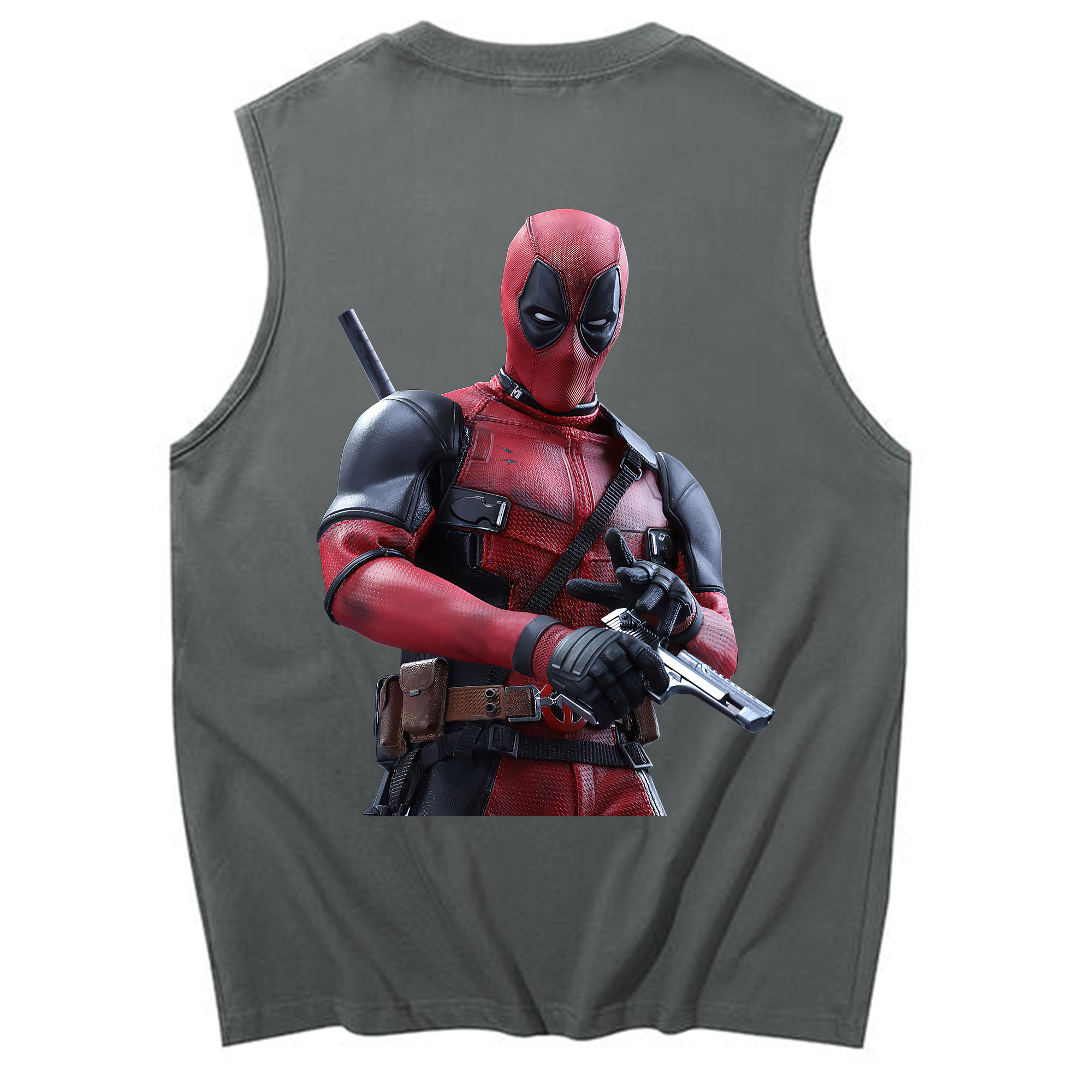 （画像用） Deadpool デッドプール コットン100％タンクトップ（背面プリント）